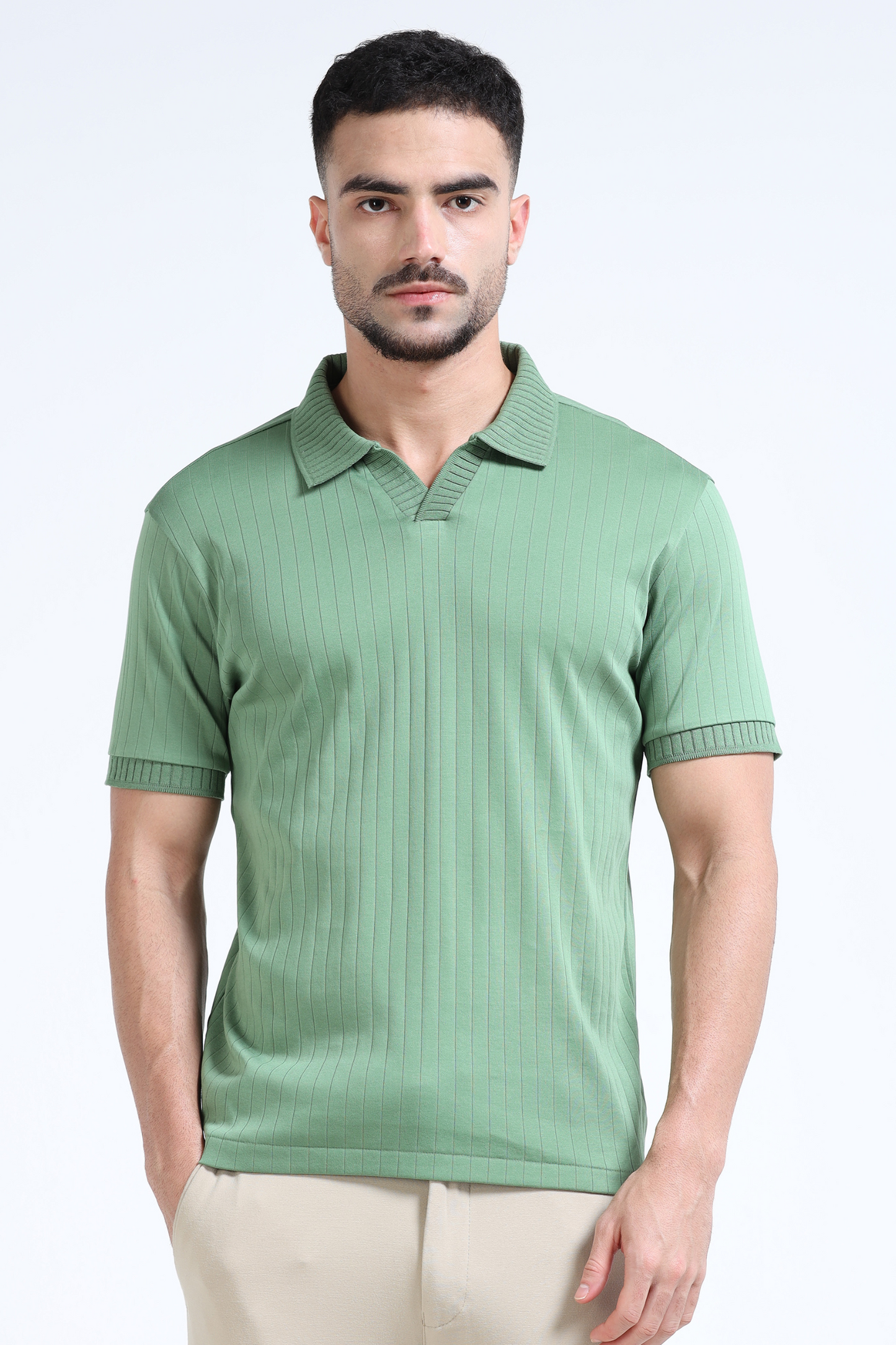 J Collar Men’s Knitted Polo - 100% Organic Cotton