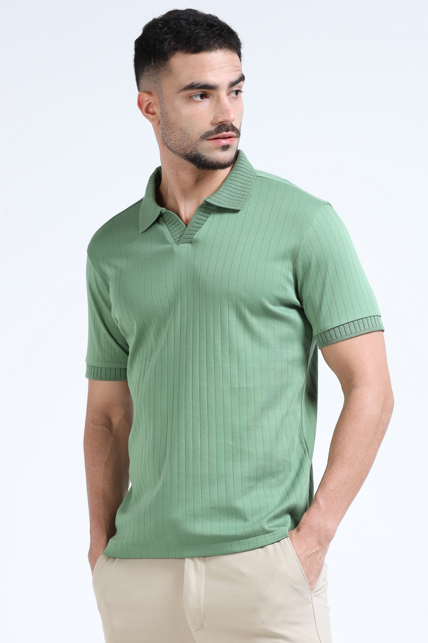 J Collar Men’s Knitted Polo - 100% Organic Cotton
