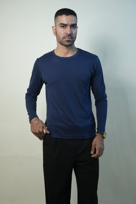 J Crew All-Season Crew Tee - Makhan-Soft Lyocell Fabric