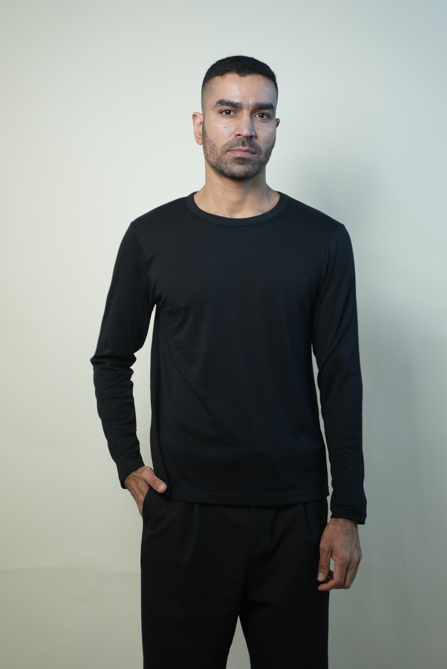 J Crew All-Season Crew Tee - Makhan-Soft Lyocell Fabric