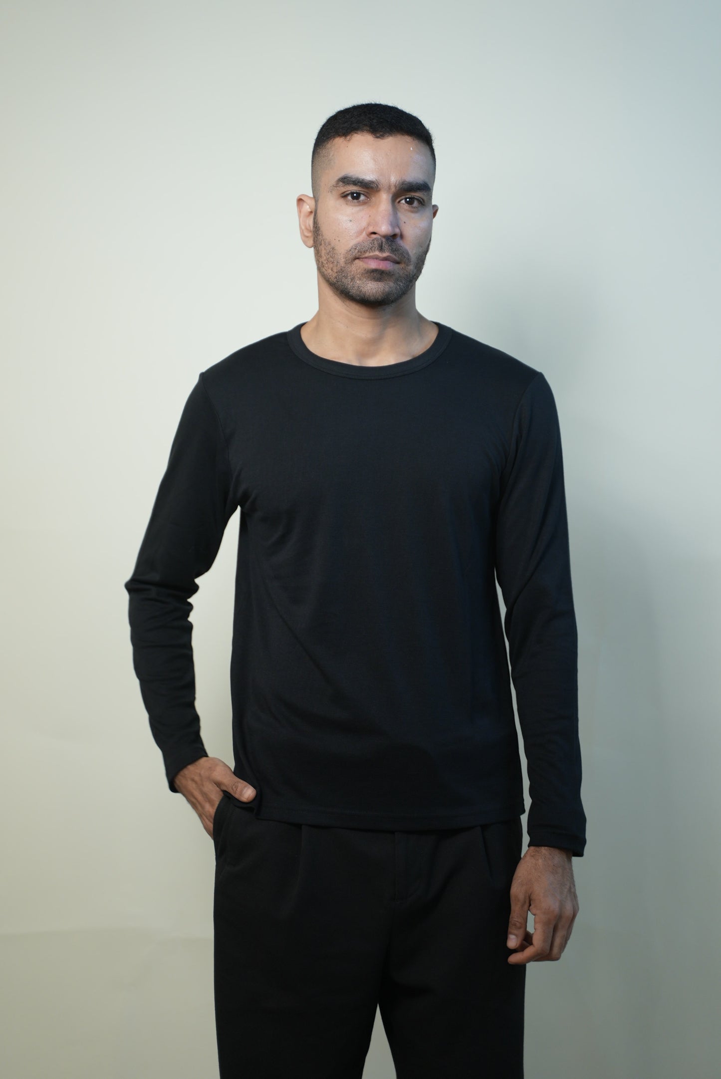 J Crew All-Season Crew Tee - Makhan-Soft Lyocell Fabric