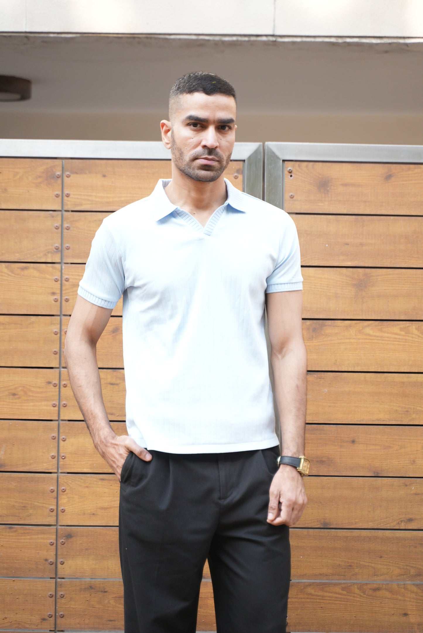 J Collar Knitted Polo - 100% Organic Cotton