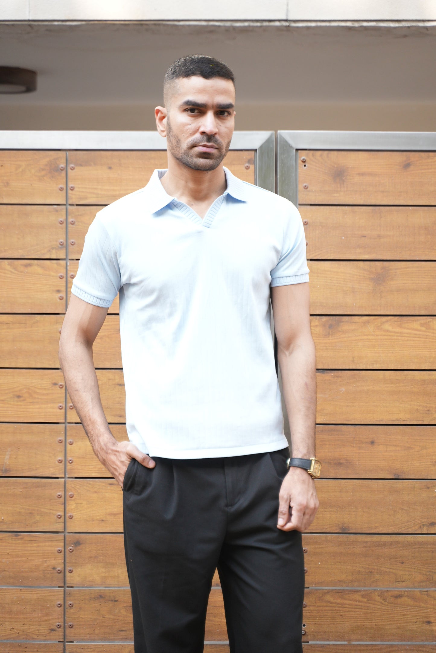 J Collar Knitted Polo - 100% Organic Cotton