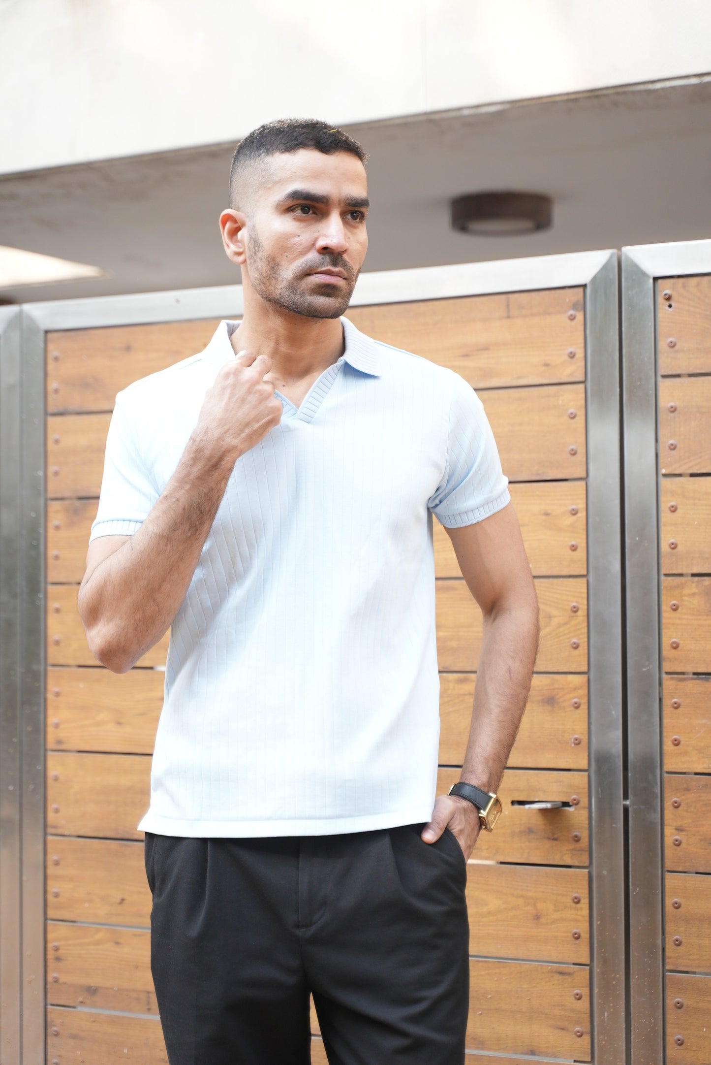 J Collar Knitted Polo - 100% Organic Cotton