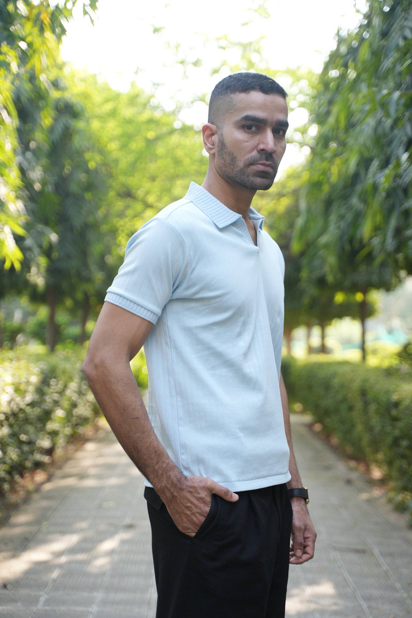 J Collar Knitted Polo - 100% Organic Cotton