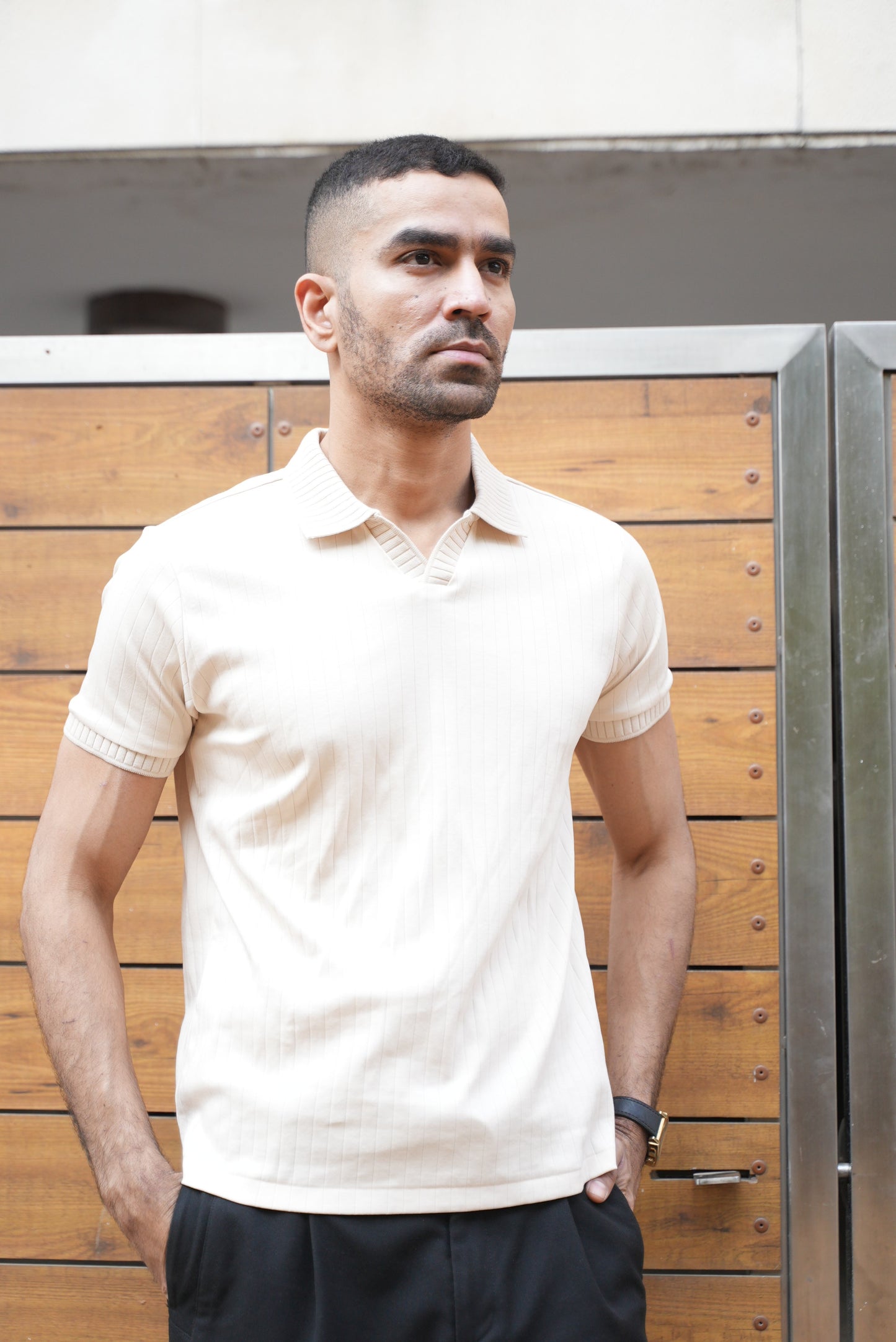 J Collar Knitted Polo - 100% Organic Cotton
