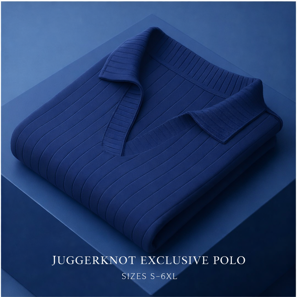 Navy Blue Textured Polo with no logo
