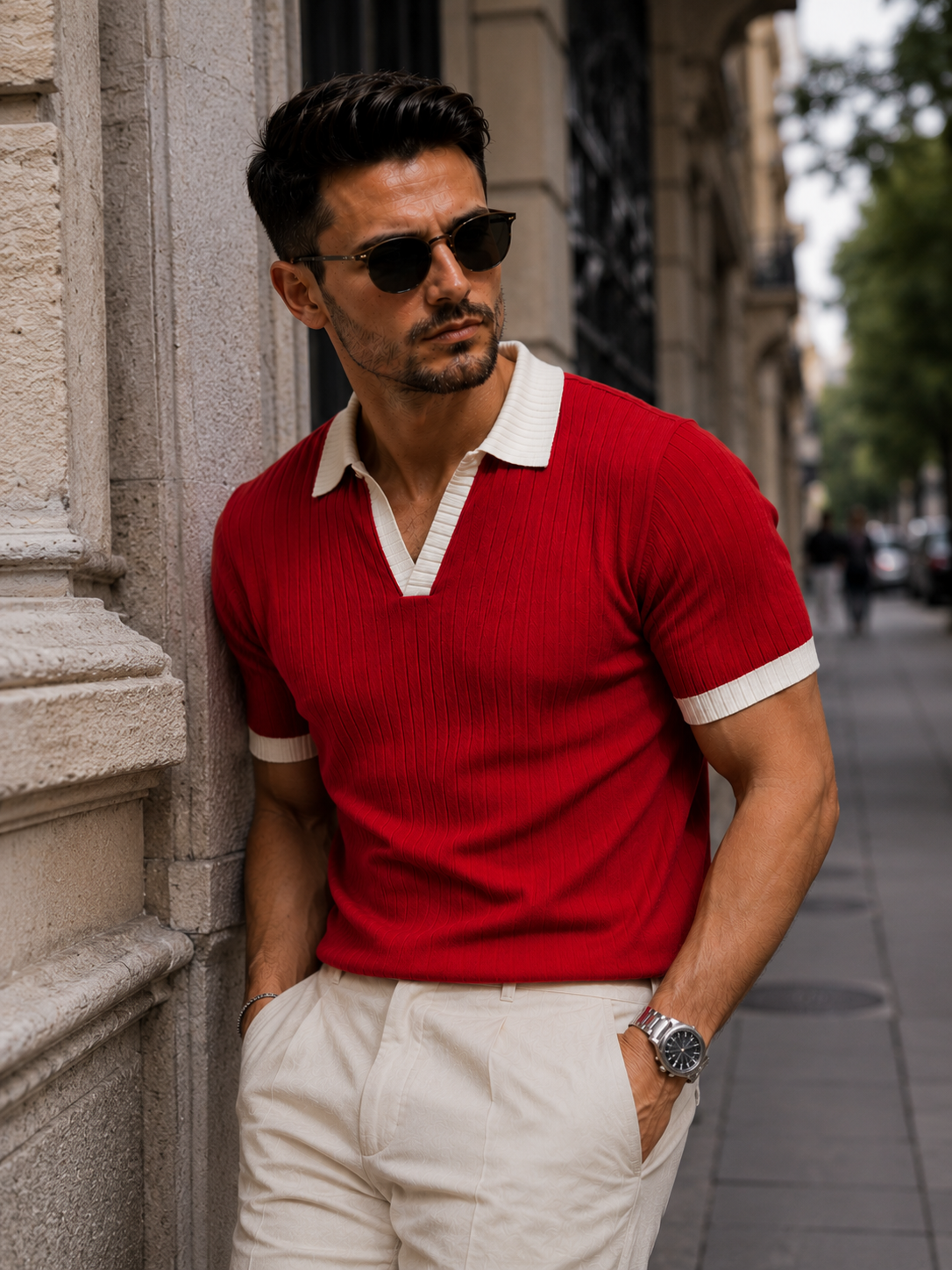 J Collar™ Knitted Polo - 100% Organic Cotton